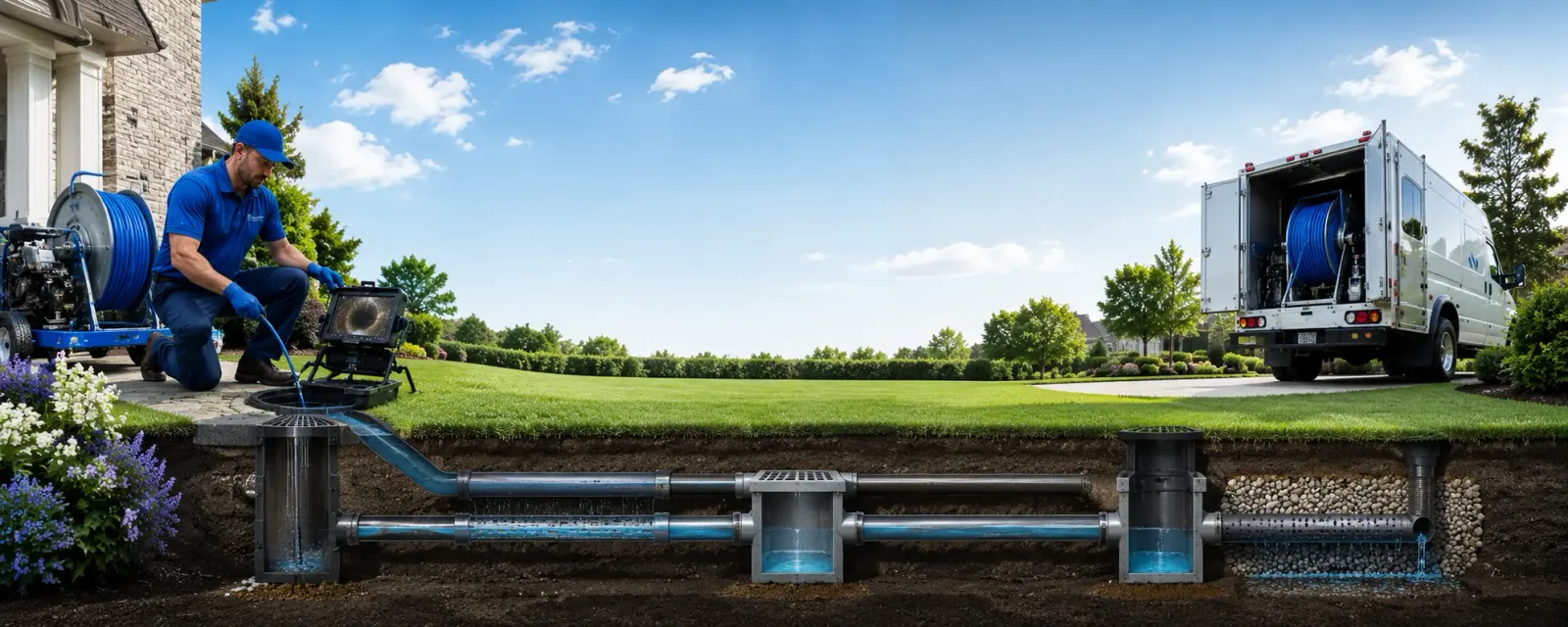 Outdoor drain cleaning information for Hermitage, MO